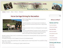 Tablet Screenshot of discover-horse-carriage-driving.com